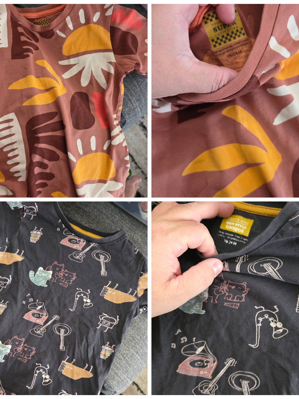 2 Tshirts Souris Mini 18-24 Mois